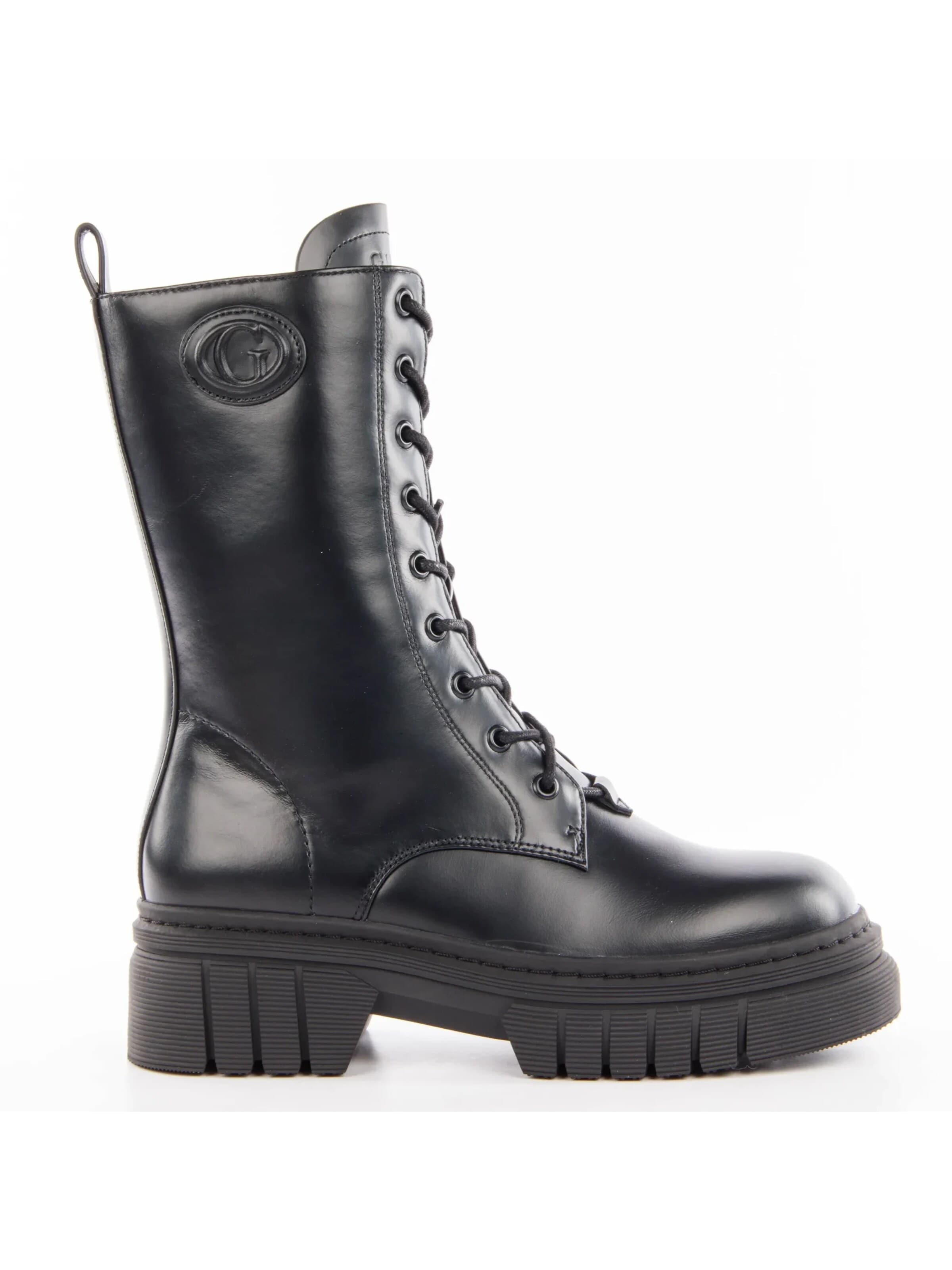 GUESS - Botas 'G combat' en negro: frente