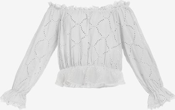 MYMO Blouse in Wit: voorkant