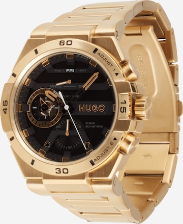 HUGO Red Analoog horloge 'Wild' in Goud: voorkant