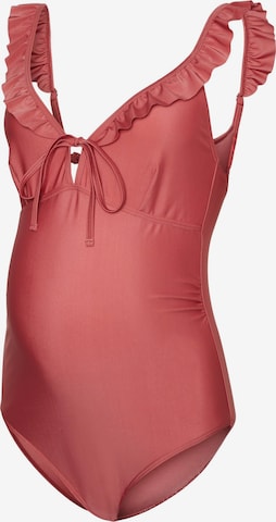 MAMALICIOUS Triangle Swimsuit 'Darina' in Pink: front