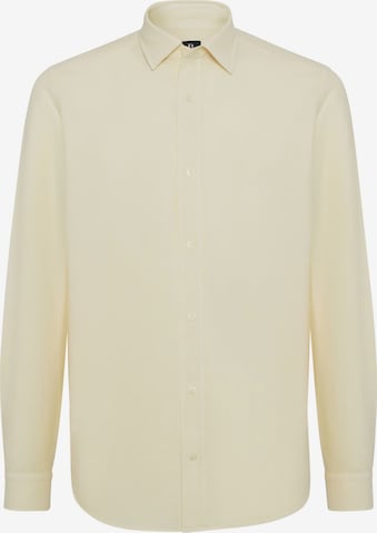 Boggi Milano Regular fit Business Shirt in Yellow: front