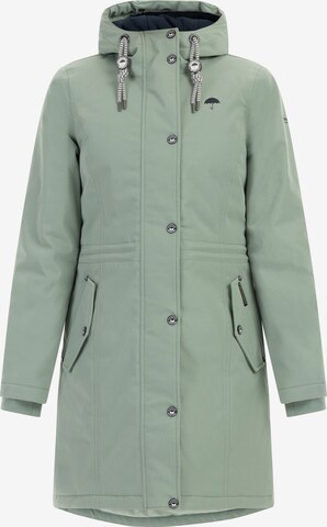 Schmuddelwedda Raincoat 'Penninsula' in Green: front