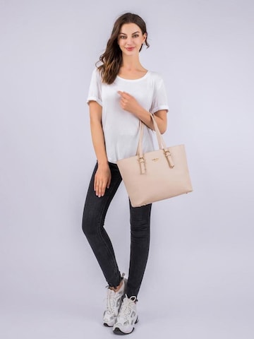 Princely London Shopper 'Beverly' i beige: forside