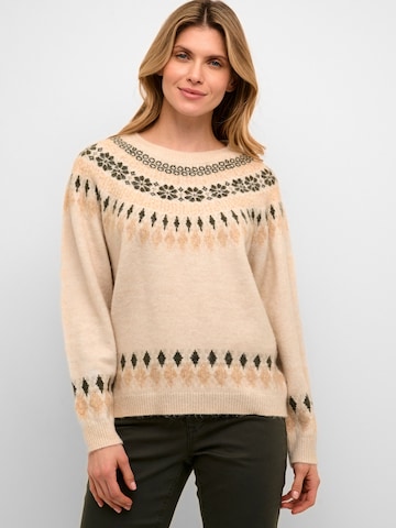 Cream - Pullover 'Cherry' em bege: frente