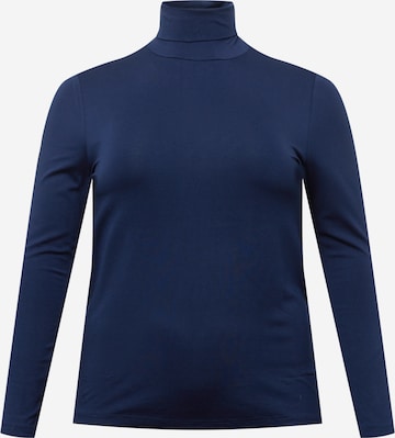 Lauren Ralph Lauren Plus - Camisa 'ALANA' em azul: frente