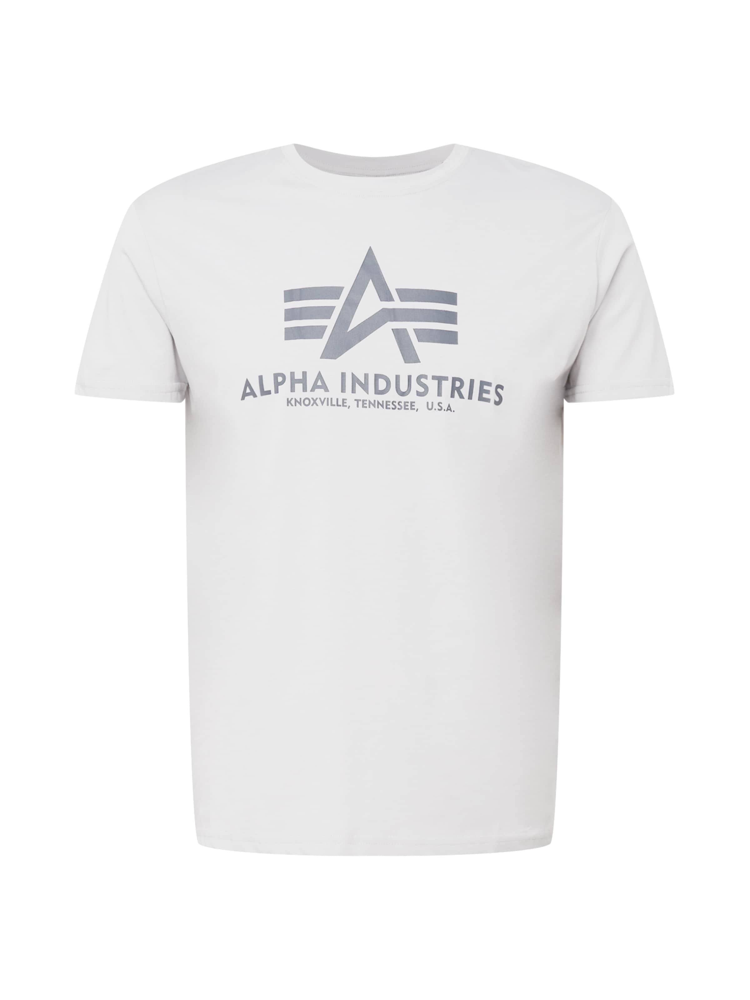 pelēks ALPHA INDUSTRIES T-Krekls: no priekšpuses