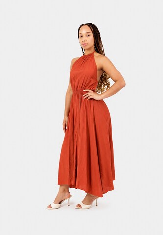 Elara Dress in Orange