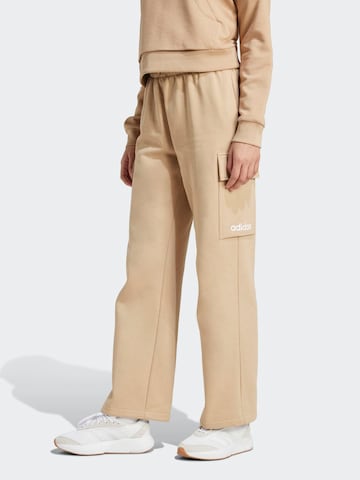 Wide leg Pantaloni sport de la ADIDAS SPORTSWEAR pe bej: față