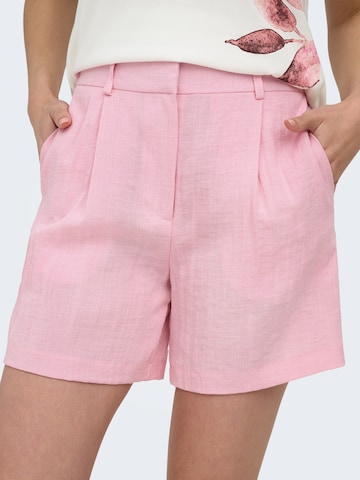 ONLY Regularen Hlače z naborki 'ONLITA' | roza barva