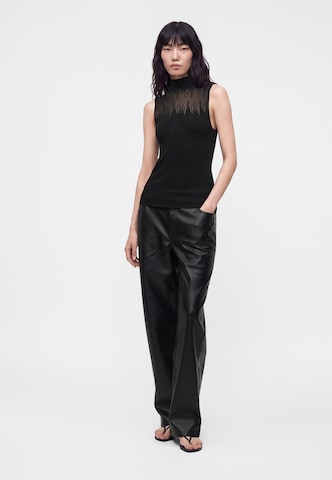 HUGO - Top de malha 'Sieffy' em preto