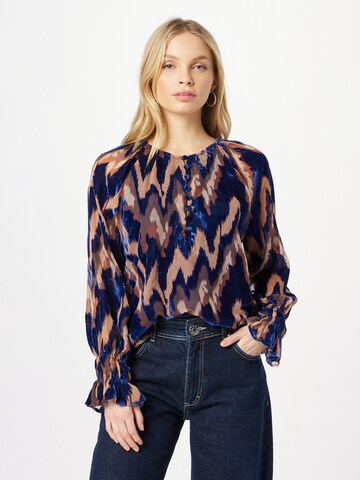 Freebird Blouse 'Ubele' in Blauw: voorkant