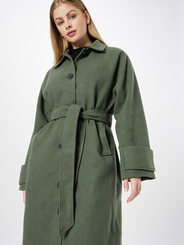 Monki Between-Seasons Coat in Green