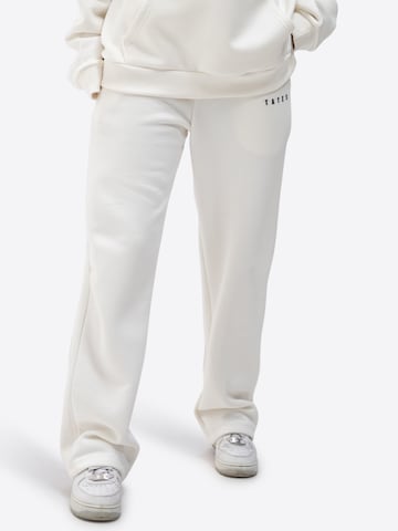 TATES Wide Leg Sporthose in Weiß