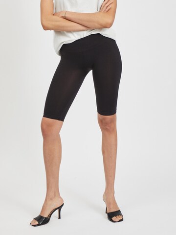 VILA Skinny Leggings 'Seam' in Zwart: voorkant