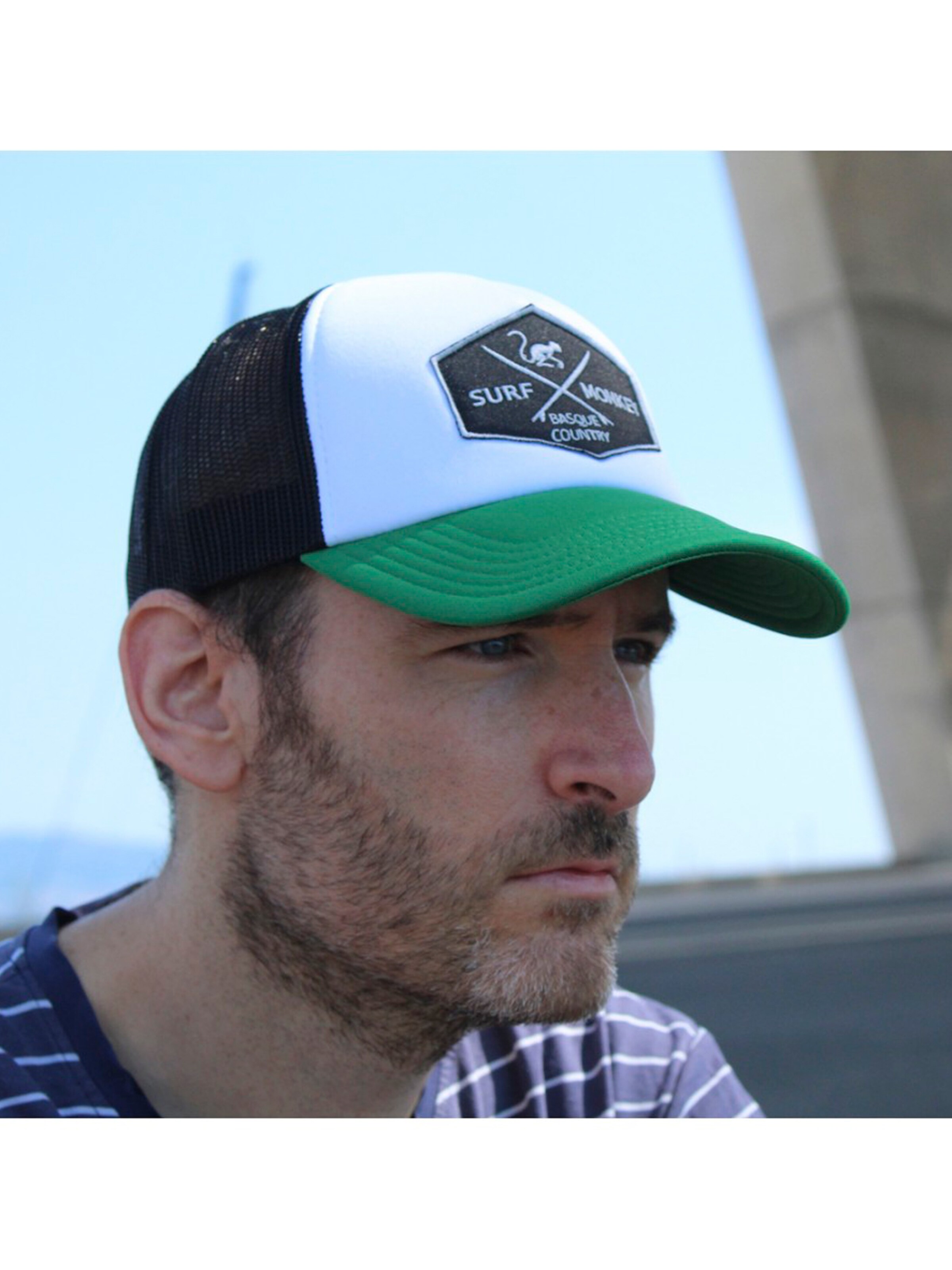 Surf Monkey Athletic Cap in Green