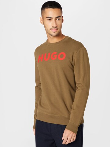 HUGO Sweatshirt 'Dem' i grön: framsida