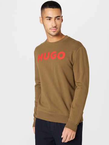 HUGO Sweatshirt 'Dem' in Green: front