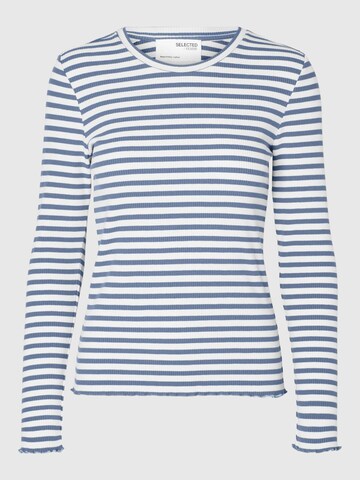 T-shirt 'Anna' SELECTED en bleu : devant
