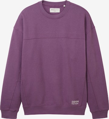 TOM TAILOR DENIM Sweatshirt in Purple: front