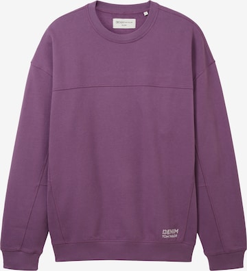 Sweat-shirt TOM TAILOR DENIM en violet : devant