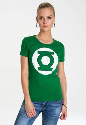 LOGOSHIRT T-Shirt 'Green Lantern Logo' in Grün: predná strana