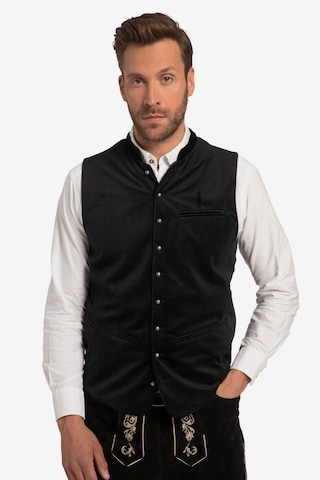JP1880 Traditional Vest in Black: front