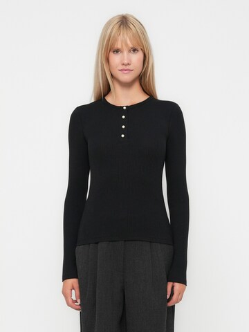 PIECES Shirts 'PCKITTE' i sort: forside