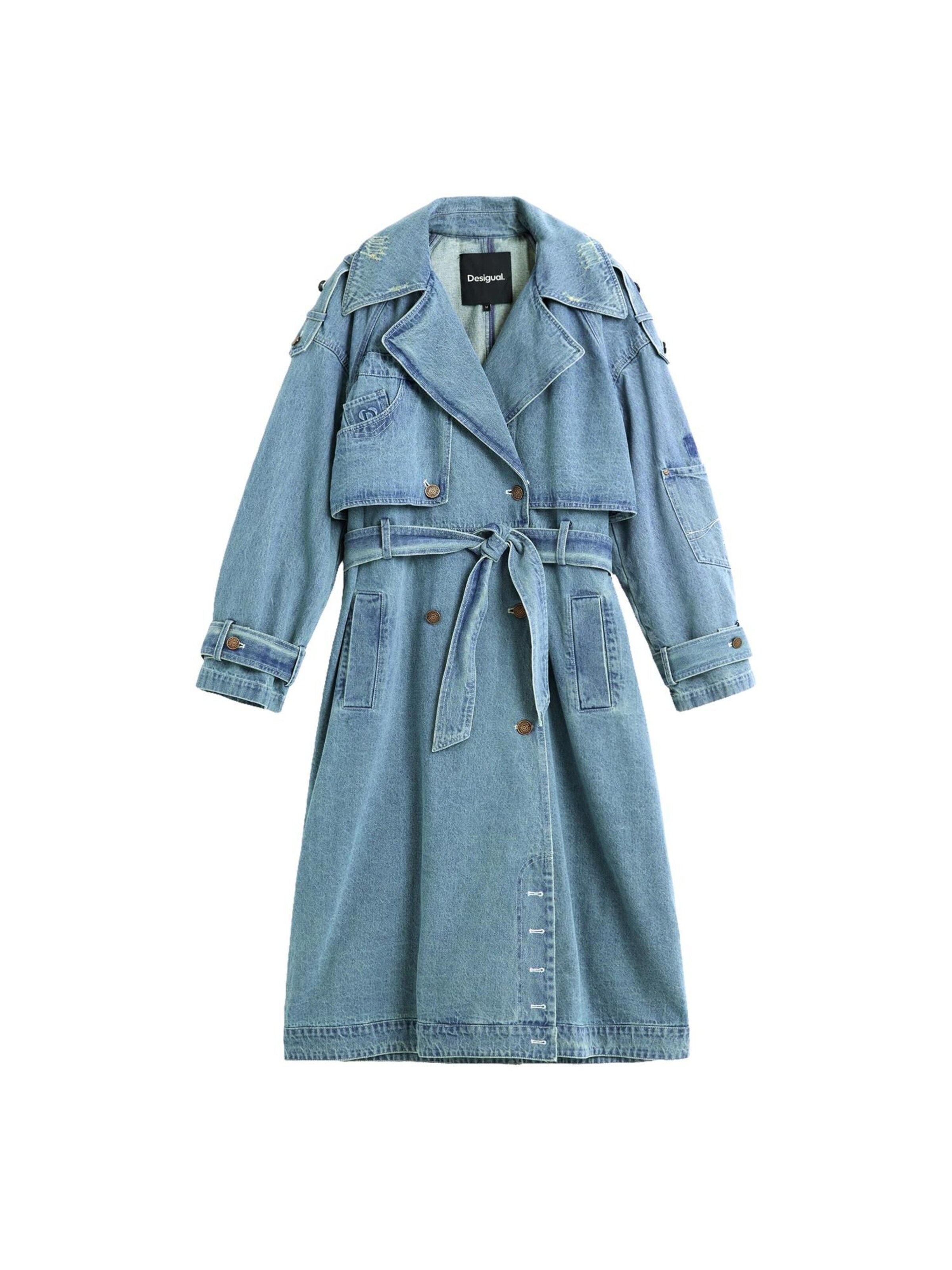 Desigual Overgangsfrakke i XS i blue denim, Produktvisning