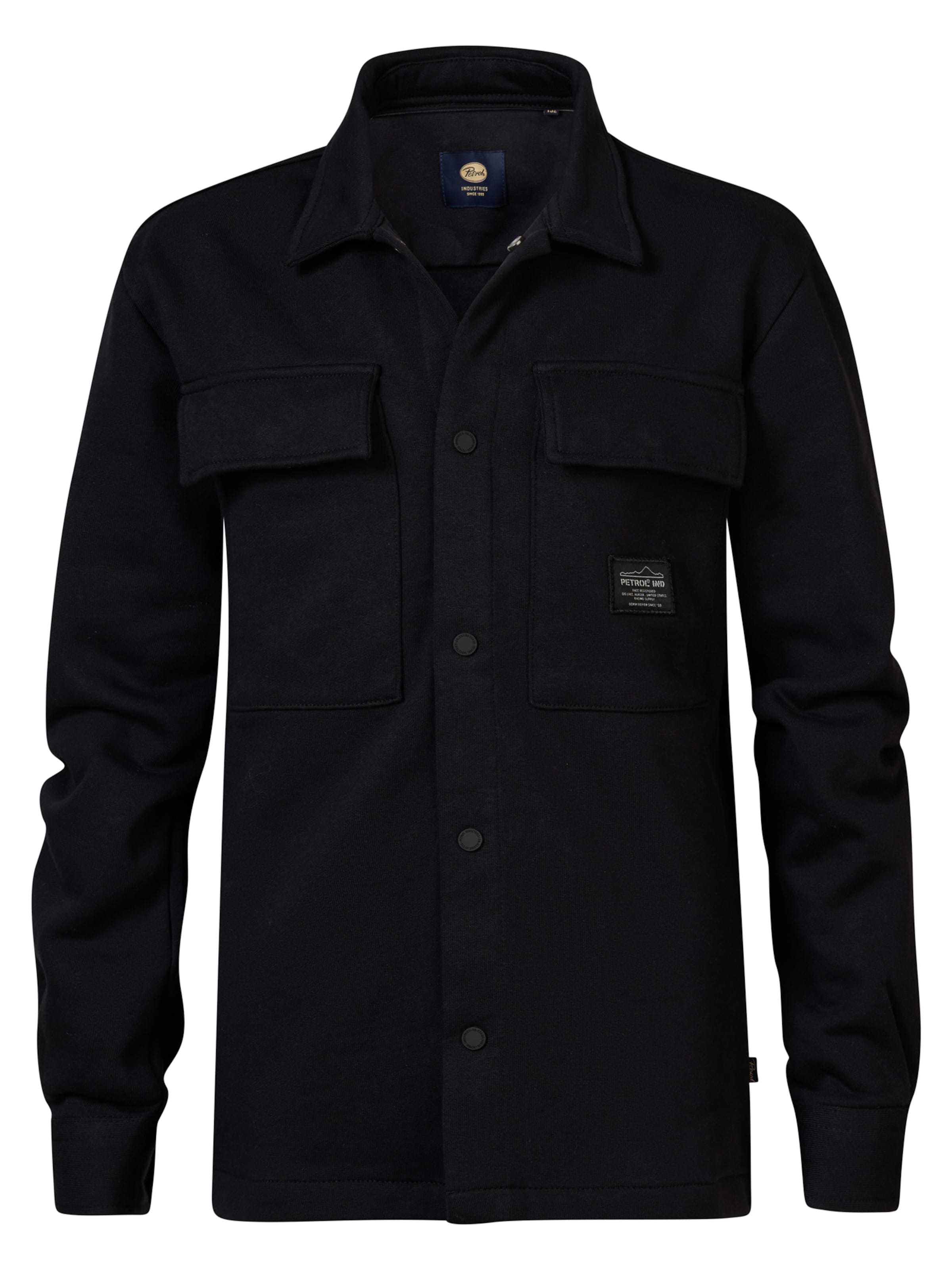 Petrol Industries Regular fit Tussenjas 'Pelican' in Zwart: voorkant