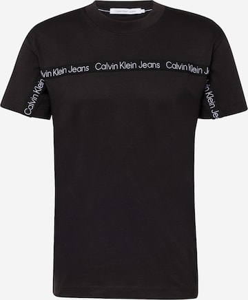 Calvin Klein Jeans - Camiseta en negro: frente