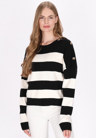 Pull-over DreiMaster Maritim en noir : devant