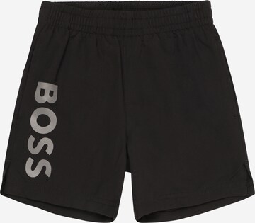 BOSS Kidswear Loosefit Broek in Zwart: voorkant