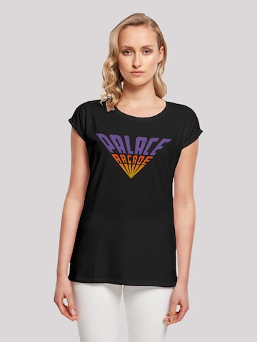 T-shirt 'Stranger Things Palace Arcade Netflix TV Series' F4NT4STIC en noir : devant