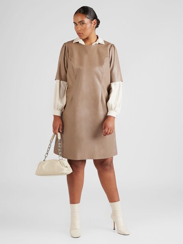 Noisy May Curve Kleid 'HILL' in Braun
