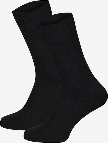 Nur Die - Calcetines ' Ripp Socke ' en negro: frente