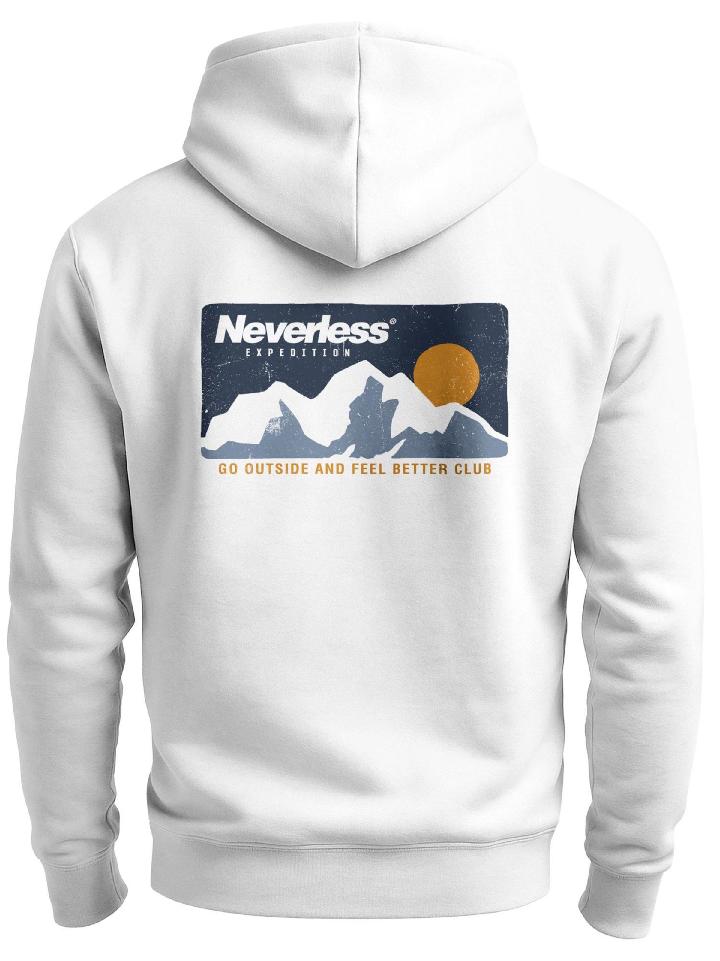Neverless Zip-Up Hoodie 'Neverless Expedition' in White
