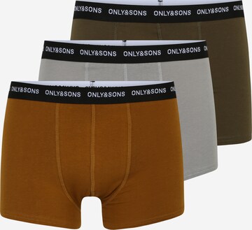 Only & Sons Boxer shorts 'KASPER' in Brown: front