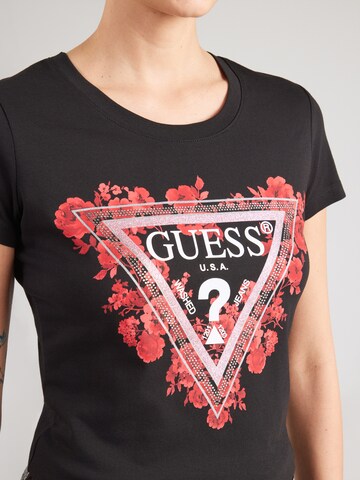 GUESS Тениска в черно