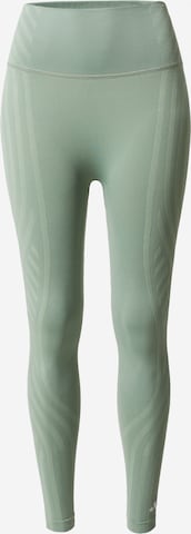 ADIDAS PERFORMANCE Skinny Workout Pants 'Formotion Sculpted' in Green: front