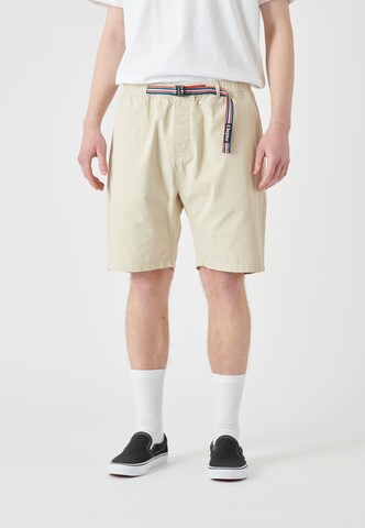 Cleptomanicx Regular Pants in Beige: front