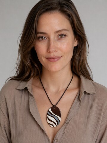 COLLEZIONE ALESSANDRO Necklace 'Marea' in Brown
