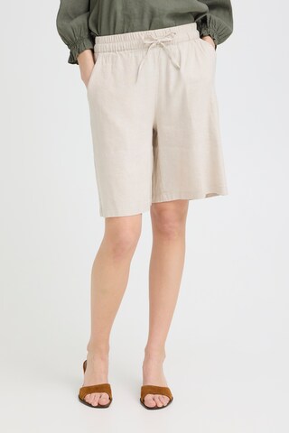 Pulz Broek 'Pzluca' in Wit: voorkant