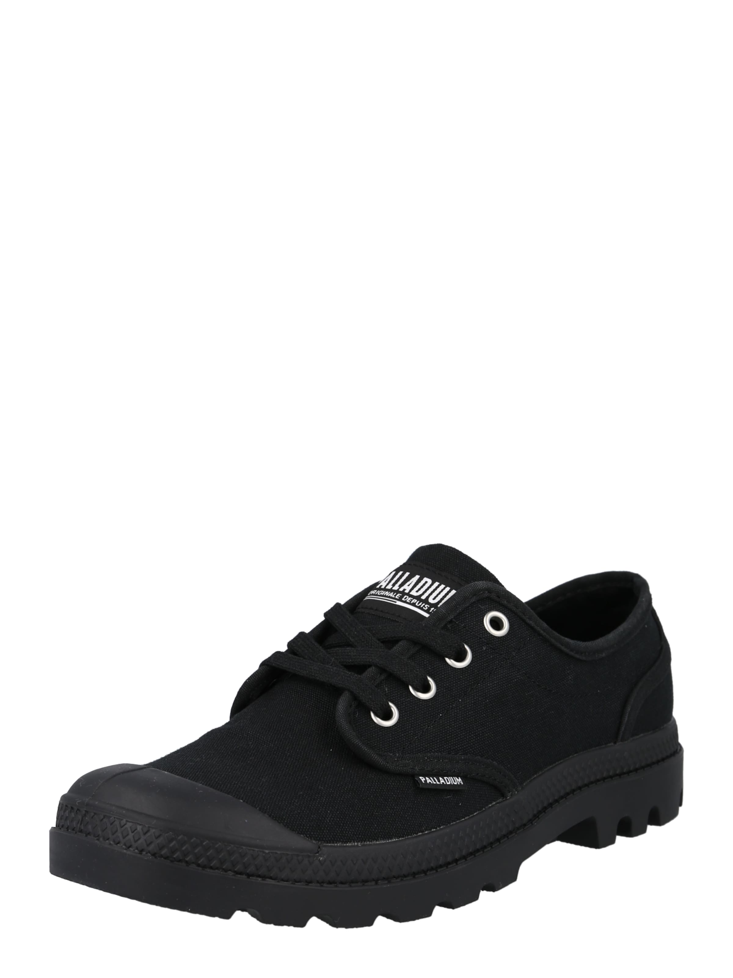 Palladium - Sapatilhas baixas 'Pampa Oxford' em preto: frente
