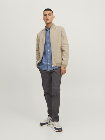 JACK & JONES Regular fit Between-season jacket 'JJRush' in Brown