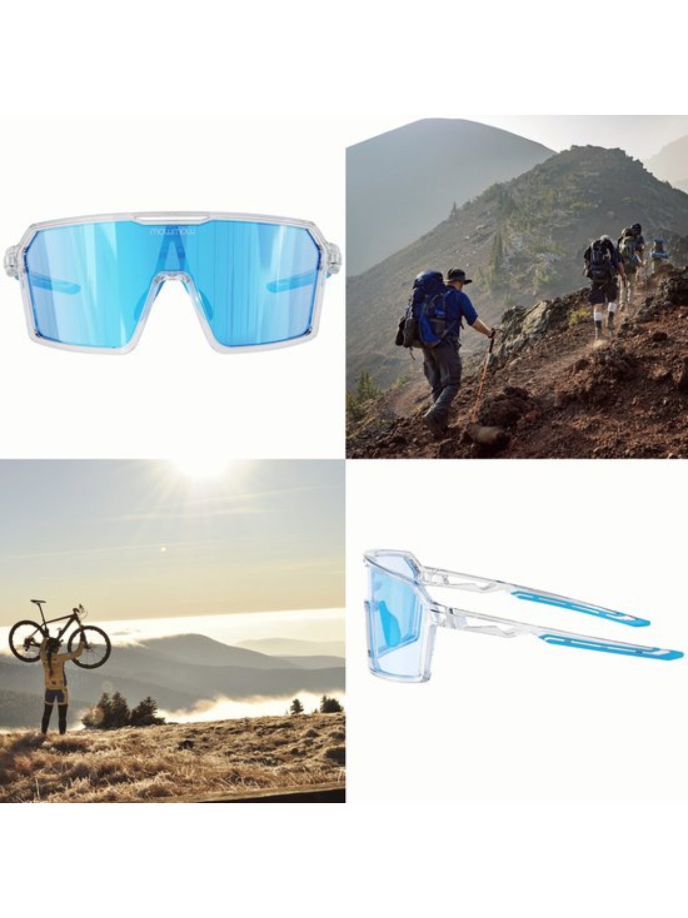 Occhiali da sole sportivi 'MowMow Wizard Sunglasses - Sports Glasses - Photochromic Lens - Men - Women' di Mowmow in blu