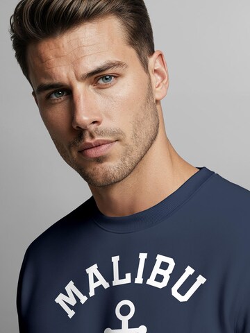 Neverless Sweatshirt 'Malibu Anker'‌‌‌‌‌ in Blau