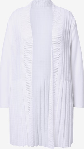 Cardigan MIAMODA en blanc : devant