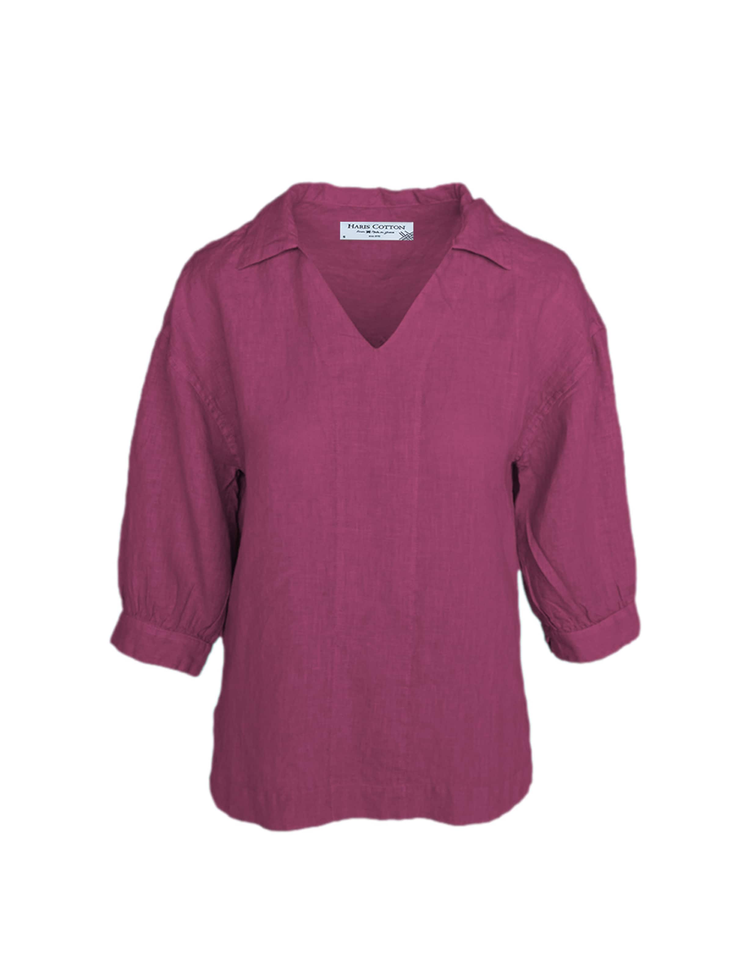 Camicia da donna di Haris Cotton in lilla: frontale