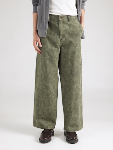 HUGO Wide Leg Hose 'Gunter263' in Grün: Vorderseite