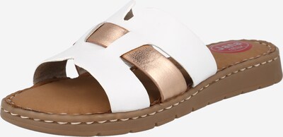 JANA Pantolette 'MULE FLAT' in rosegold / weiß, Produktansicht